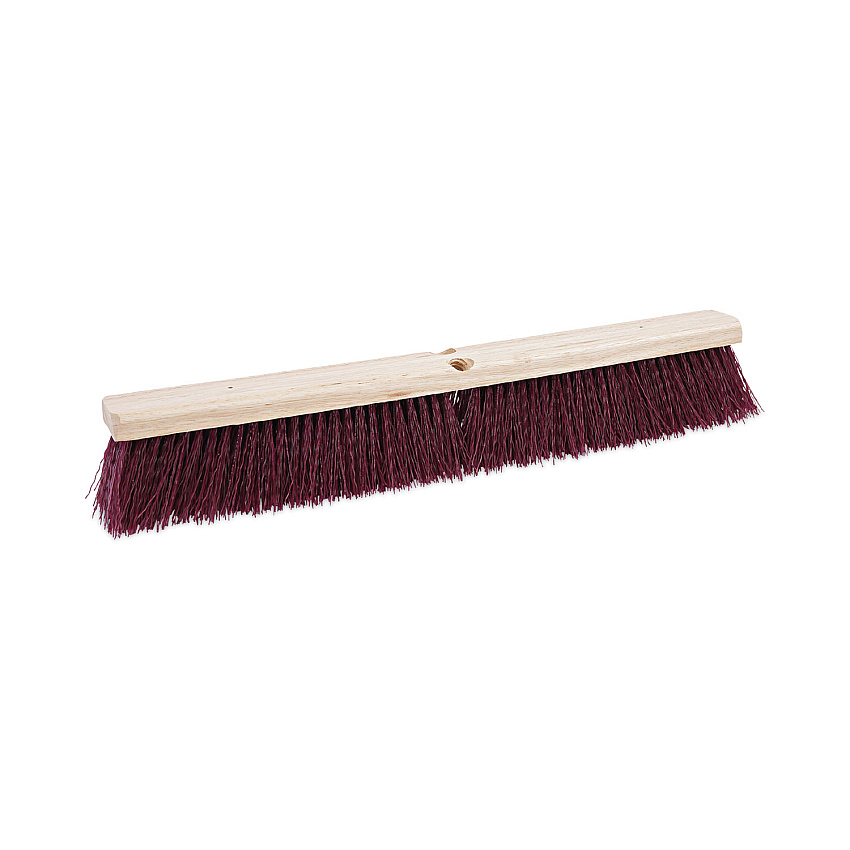 Boardwalk&reg; Floor Brush Head, 3 1/4" Maroon Stiff Plastic, 24" (BWK20324)