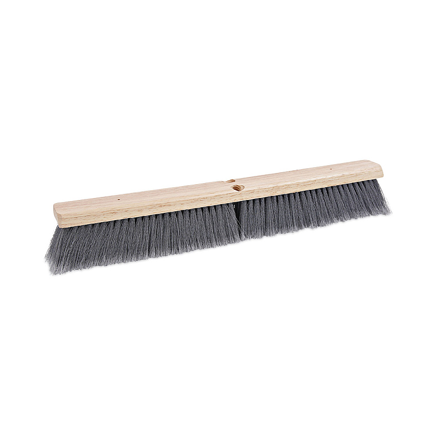 Boardwalk&reg; Floor Brush Head, 3" Gray Flagged Plastic, 24" (BWK20424)