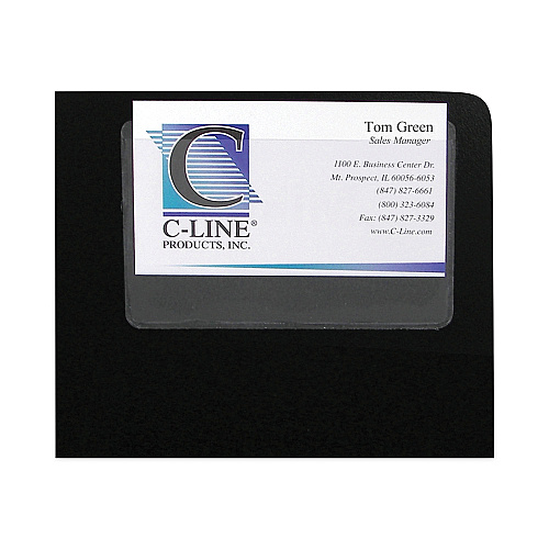 C-Line Self-Adhesive Business Card Holders, Top Load, 2 x 3.5, Clear, 10/Pack (70257)