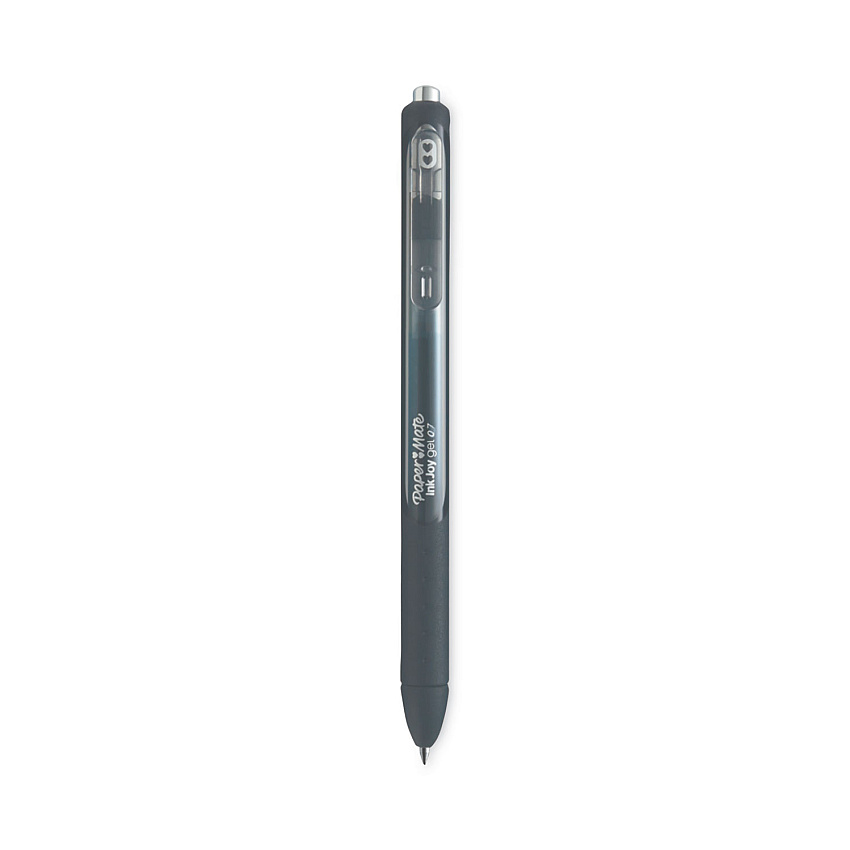Paper Mate InkJoy Gel Pen, Retractable, Medium 0.7 mm, Black Ink, Black/Smoke Barrel, 3/Pack (1951637)
