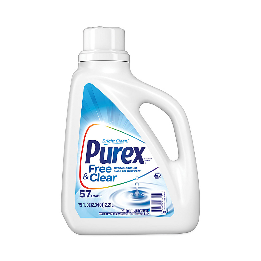 Purex&reg; Free and Clear Laundry Detergent, Unscented, 6 Bottles (2420006040CT)
