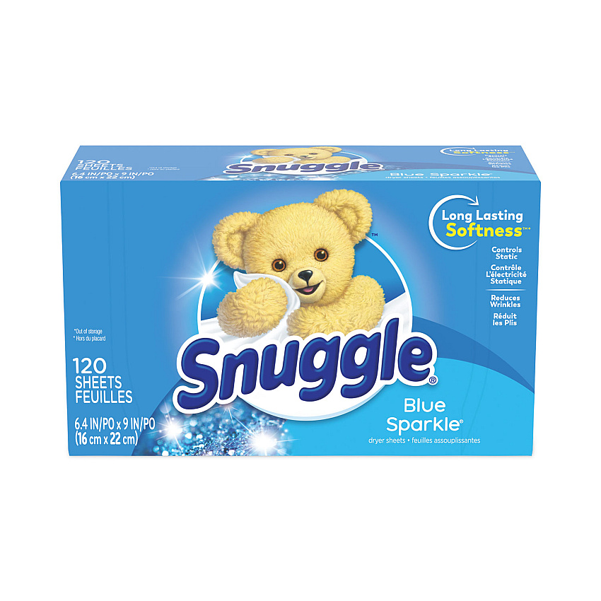 Snuggle Fabric Softener Sheets, Fresh Scent, 120 Sheets/Box, 6 Boxes/Carton (45115)