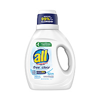 All Ultra Free Clear Liquid Detergent, Unscented, 36-oz. Bottle (73943EA)