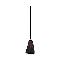 Boardwalk&reg; Push Broom, Poly Bristles, 42" Handle, Black, 12 Brooms (BWK930BP)