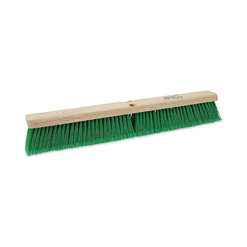 Boardwalk&reg; Push Broom Head, 3" Green Flagged Recycled PET Plastic, 24" (BWK20724)