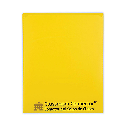C-Line Classroom Connector Folders, 11 x 8.5, Yellow, 25/Box (32006)