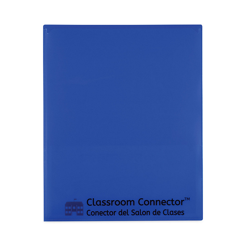 C-Line Classroom Connector Folders, 11 x 8.5, Blue, 25/Box (32005)