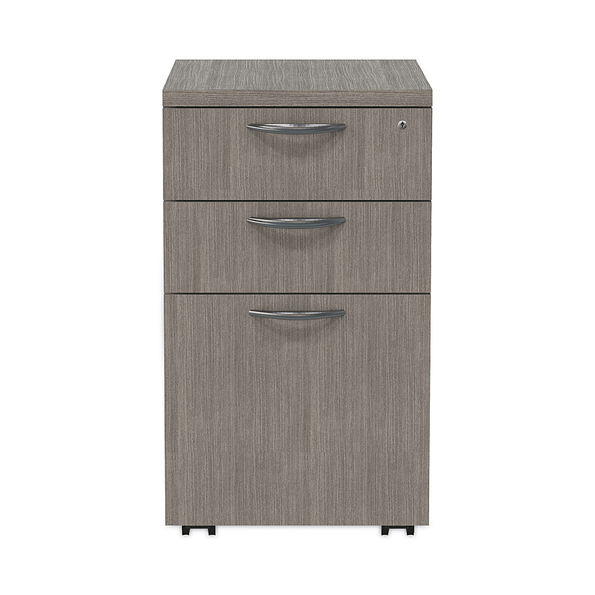 Alera Valencia Series Mobile Pedestal File, Left/Right, 3-Drawer: Box/Box/File, Legal/Letter, Gray, 15.88 x 20.5 x 28.39 (ALEVA572816GY)
