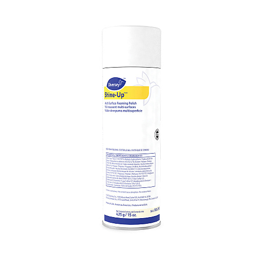 Diversey Shine-UpTM/MC Multi-Surface Foaming Polish, Lemon Scent, 15 oz Aerosol Spray, 12/Carton (904390)