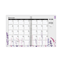 House of Doolittle Recycled WildFlower Weekly/Monthly Planner, WildFlower Artwork, 11 x 8.5, Gray/White/Purple Cover, 12-Month (Jan-Dec): 2026 (28774)
