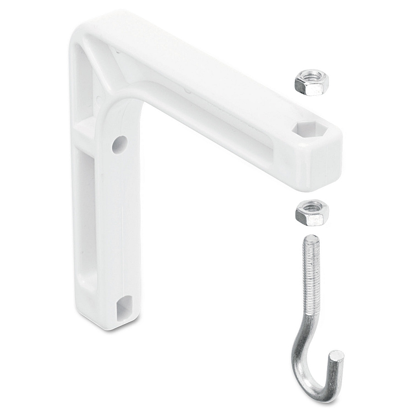 Quartet Wall Mount for Projection Screen, 6.75w x 1.25d x 7.5h, 2/Set, White (AW6Q)