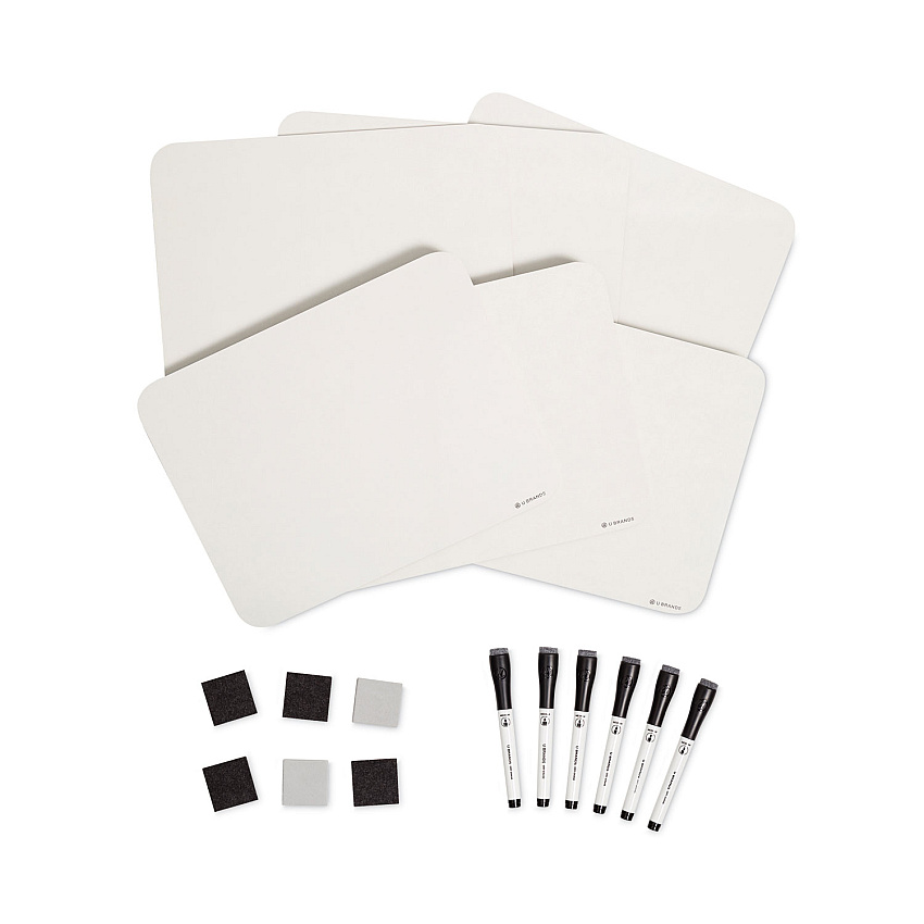 U Brands Single-Sided Dry Erase Lap Board, 12 x 9, White Surface (3135U0001)