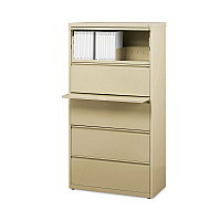 Alera Lateral File, Five Legal/Letter/A4-Size File Drawers, 30