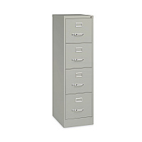 Alera Four-Drawer Economy Vertical File, Letter-Size File Drawers, 15" x 22" x 52", Light Gray (ALEHVF152252LG)