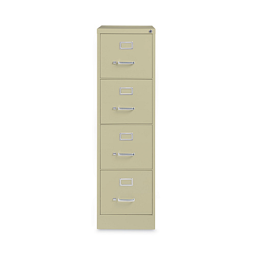 Alera Four-Drawer Economy Vertical File, Letter-Size File Drawers, 15" x 26.5" x 52", Putty (ALEHVF152652PY)