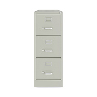 Alera Three-Drawer Economy Vertical File, Letter-Size File Drawers, 15" x 22" x 40.19", Light Gray (ALEHVF1541LG)