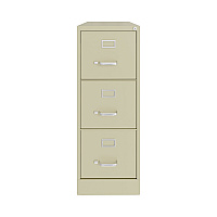 Alera Three-Drawer Economy Vertical File, Letter-Size File Drawers, 15" x 22" x 40.19", Putty (ALEHVF1541PY)