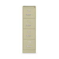 Alera Four-Drawer Economy Vertical File, Letter-Size File Drawers, 15" x 22" x 52", Putty (ALEHVF152252PY)