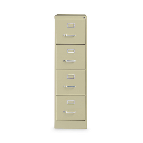 Alera Four-Drawer Economy Vertical File, Letter-Size File Drawers, 15" x 22" x 52", Putty (ALEHVF152252PY)