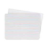 Flipside Two-Sided Red/Blue Ruled Dry Erase Board, 12" x 9", White Surface, 24/Pack (12034)