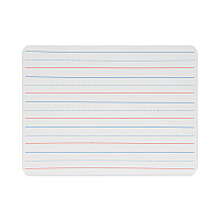 Flipside Magnetic Two-Sided Red/Blue Ruled Dry Erase Board, 12" x 9", White Surface, 12/Pack (10176)