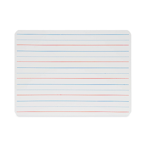 Flipside Magnetic Two-Sided Red/Blue Ruled Dry Erase Board, 12" x 9", White Surface, 12/Pack (10176)