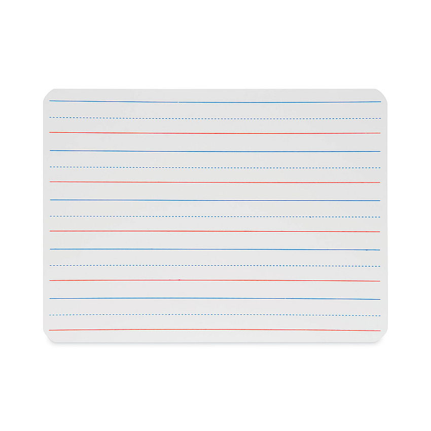 Flipside Magnetic Two-Sided Red/Blue Ruled Dry Erase Board, 12" x 9", White Surface, 12/Pack (10176)