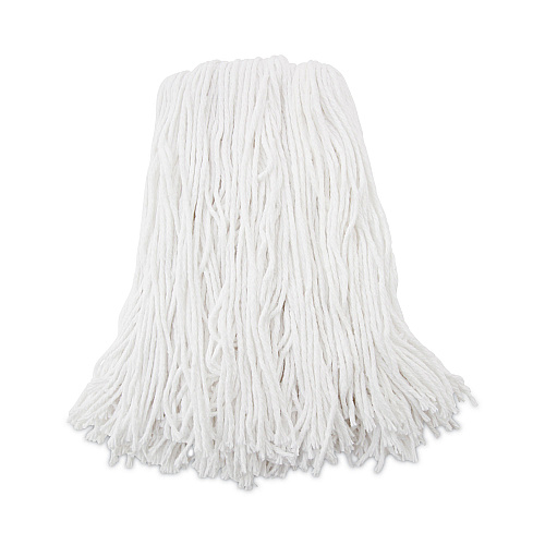 Boardwalk&reg; Premium 16 oz Cut-End Rayon Wet Mop Heads, White, 12 Mops (BWK216RCT)