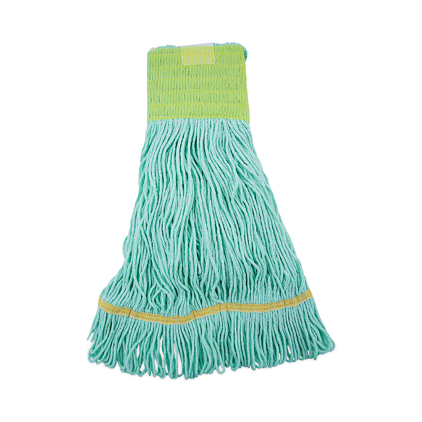 Boardwalk&reg; Looped-End Mop Head, Recycled Fibers, Medium, Green (BWK1200MEA)