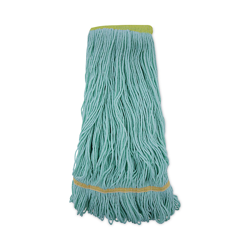Boardwalk&reg; EcoMop Looped-End Mop Head, Extra Large, Green, Each (BWK1200XL)