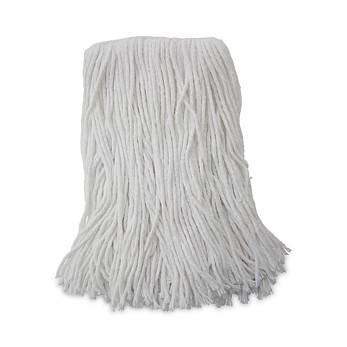 Boardwalk&reg; Standard Mop Head, Rayon, Size No. 16, White, 12 Mop Heads (BWK2016R)