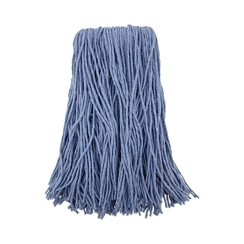 Boardwalk&reg; Standard Mop Head, Cotton/Synthetic, Blue, 12 Mop Heads (BWK2024B)