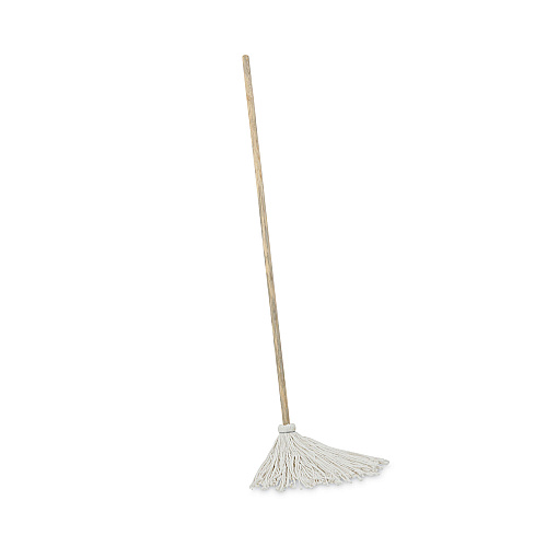 Boardwalk&reg; Deck Mop w/51" Wooden Handle, 12 oz Rayon Fiber Head, 6 Mops (BWK112R)