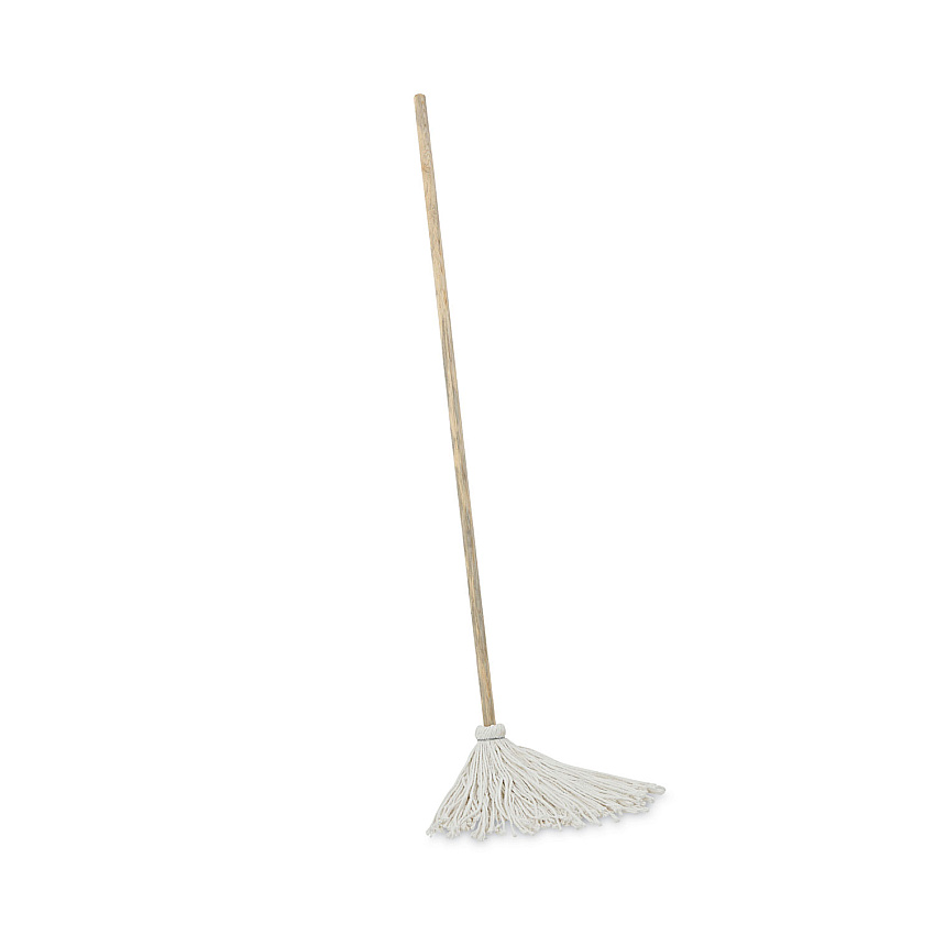 Boardwalk&reg; Deck Mop w/51" Wooden Handle, 12 oz Rayon Fiber Head, 6 Mops (BWK112R)