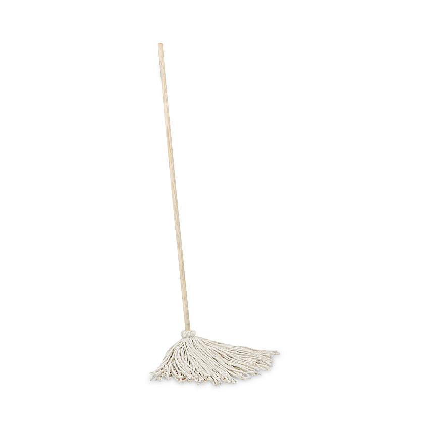 Boardwalk&reg; Deck Mop, 48" Wooden Handles, 16 oz Cotton Mops, 6 Mops (BWK116C)