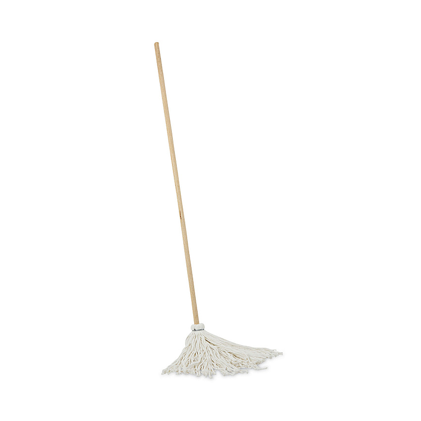 Boardwalk&reg; Deck Mop, 48" Wooden Handle, 16oz Rayon Fiber Head, 6/Pack (BWK116R)