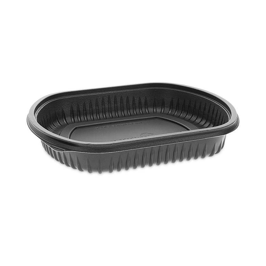 Pactiv Clearview Micromax Microwavable Container, 36 oz, 9.38 x 8 x 1.5, Black, Plastic, 250/Carton (0CN846360000)