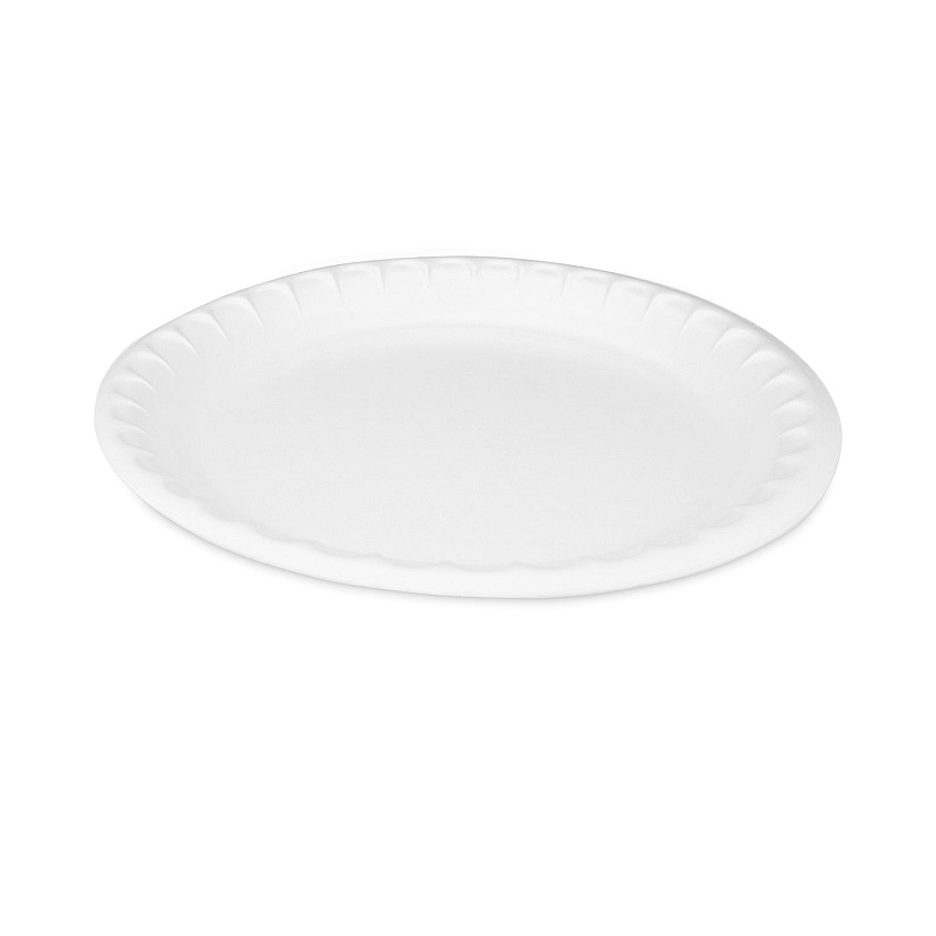 Pactiv Placesetter Satin Non-Laminated Foam Dinnerware, Plate, 10.25" dia, White, 540/Carton (0TH10010000Y)