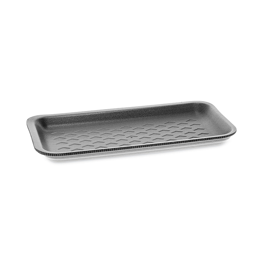 Pactiv Supermarket Tray, #17S, 8.38 x 4.5 x 0.69, Black, Foam, 1,000/Carton (51P917S)
