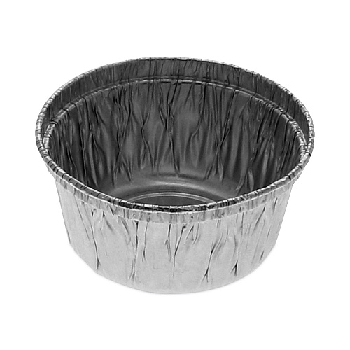 Pactiv Aluminum Take-Out Container, 4 oz, 2.94" Diameter x 1.66" h, Silver, 1,000/Carton (42330)
