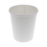 Pactiv Paper Round Food Container, 32 oz, 5.13" Diameter x 4.5"h, White, 500/Carton (D32RB)
