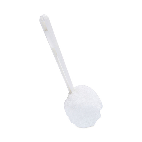 Boardwalk&reg; Toilet Bowl Mop, White, 12" Plastic Handle (BWK00160EA)