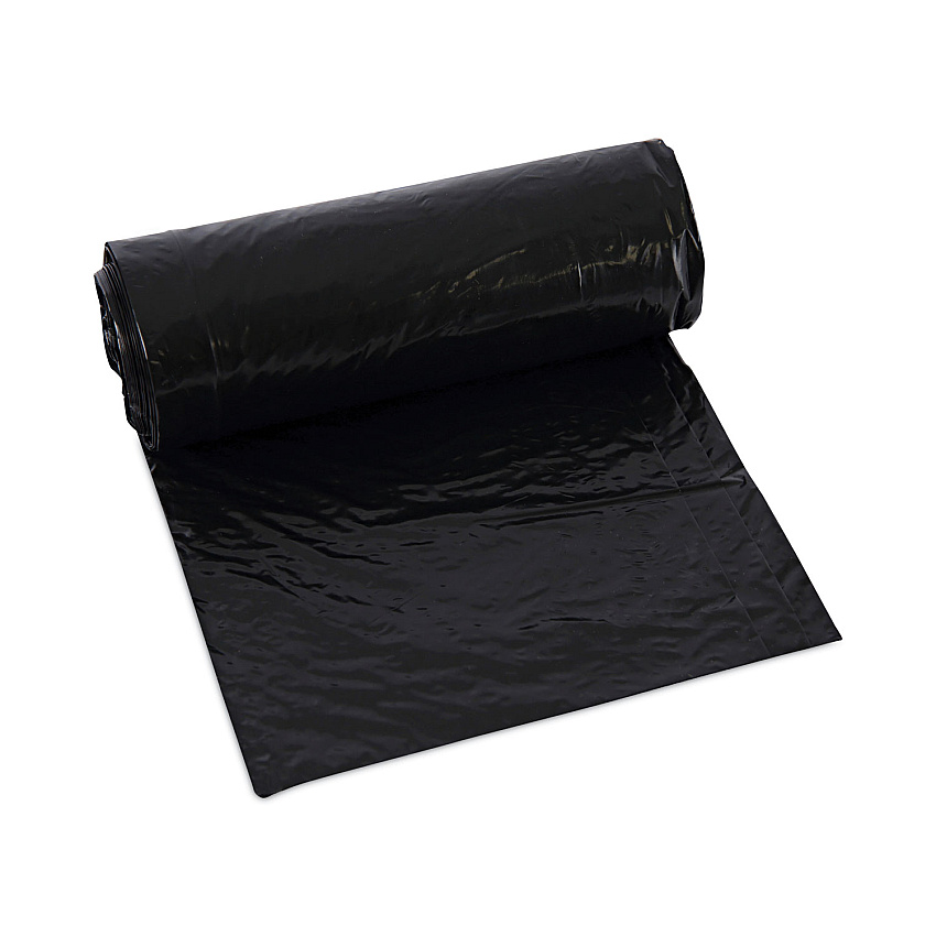 Boardwalk&reg; Waste Can Liners, 16 gal, Black, 15 Bags/Roll, 10 Rolls/CT (BWK510)