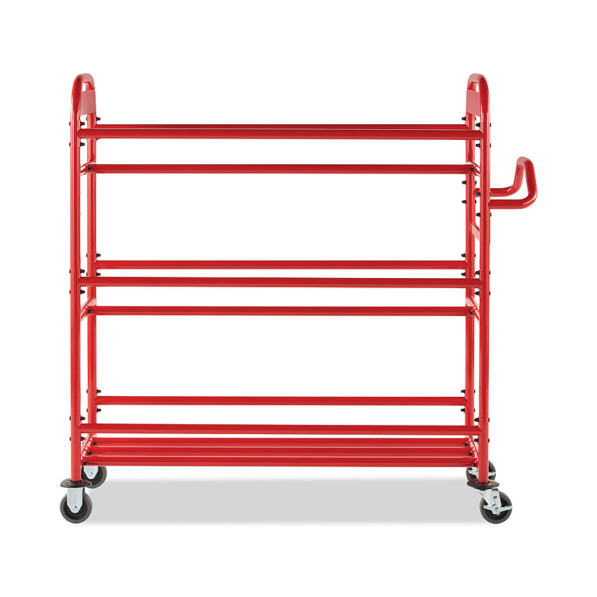 Rubbermaid Commercial Tote Picking Cart, Metal, 3 Shelves, 450 lb Capacity, 57" x 18.5" x 55", Red (2144269)