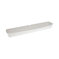 Pactiv Paperboard Boat Basket, Hot Dog Tray with Perforations, 16 oz, 12.51 x 2.06 x 1.75, White, Paper, 500/Carton (DDOGPRF)