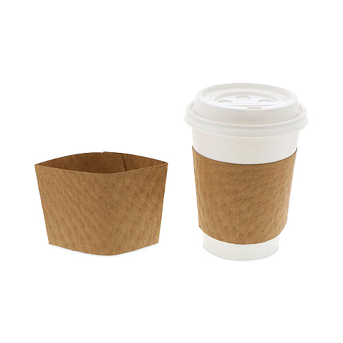 Pactiv Hot Cup Sleeve, Fits 10 oz to 24 oz Cups, Brown, 1,000/Carton (DSLVBRN)