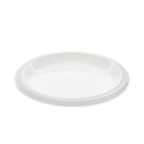 Pactiv Meadoware Impact Plastic Dinnerware, Plate, 10.25" dia, White, 500/Carton (MI10)