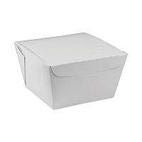 Pactiv EarthChoice OneBox Paper Box, 46 oz, 4.5 x 4.5 x 3.25, White, 200/Carton (NOB08W)