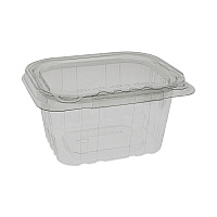 Pactiv EarthChoice Tamper Evident Recycled Hinged Lid Deli Container, 16 oz, 5.38 x 4.5 x 2.63, Clear, Plastic, 304/Carton (TEHL5X416)