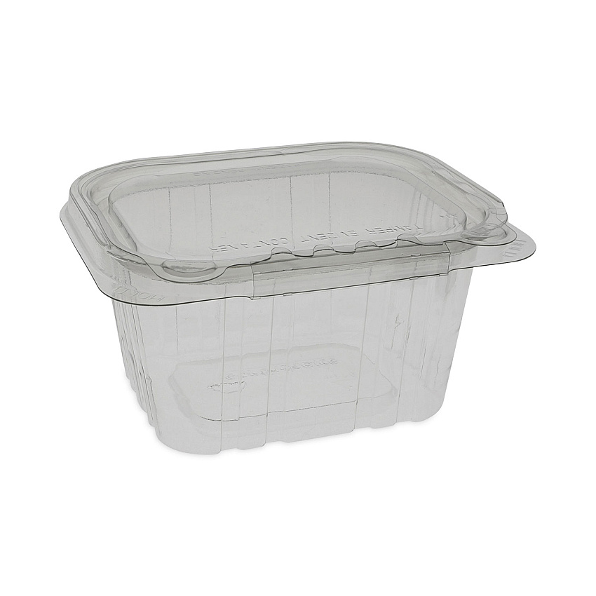 Pactiv EarthChoice Tamper Evident Recycled Hinged Lid Deli Container, 16 oz, 5.38 x 4.5 x 2.63, Clear, Plastic, 304/Carton (TEHL5X416)